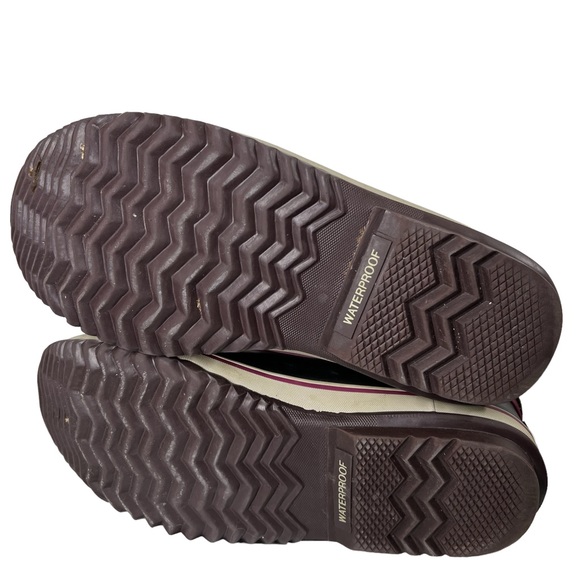 SOREL BOOTS Premium waterproof Winter Snow Olive Fuchsia purple size 8.5 EUC - Picture 7 of 11